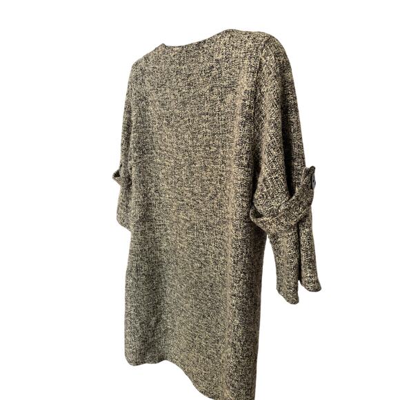 CMC Textured Button Front Coat Jacket M USA Tweed Knit Retro Minimalist - Picture 5 of 9